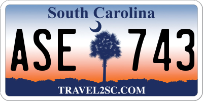 SC license plate ASE743