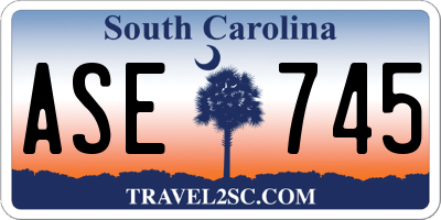 SC license plate ASE745