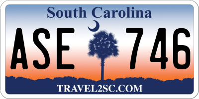 SC license plate ASE746
