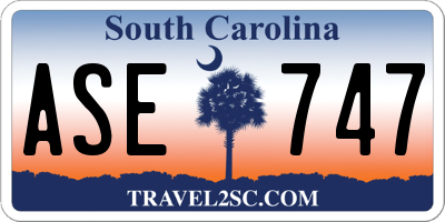 SC license plate ASE747