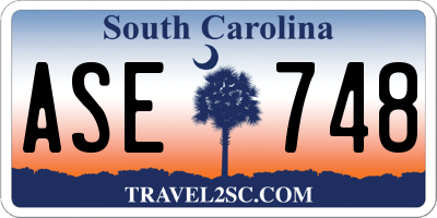 SC license plate ASE748