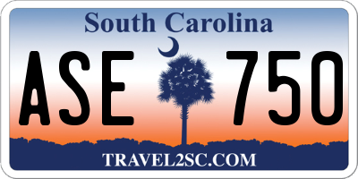 SC license plate ASE750
