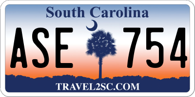 SC license plate ASE754
