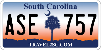 SC license plate ASE757