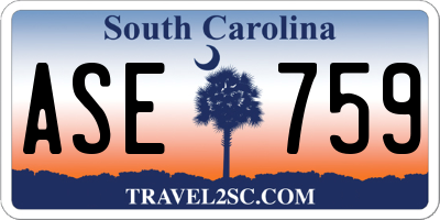 SC license plate ASE759