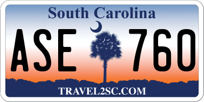 SC license plate ASE760