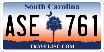 SC license plate ASE761