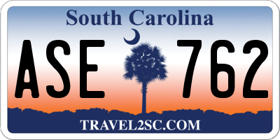 SC license plate ASE762