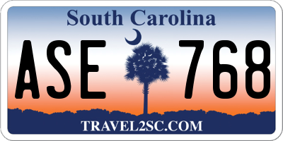 SC license plate ASE768
