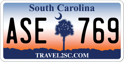 SC license plate ASE769