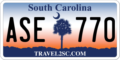 SC license plate ASE770