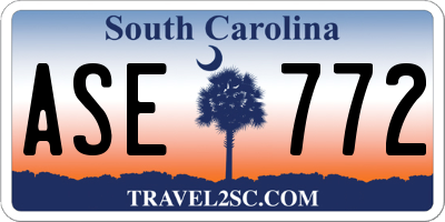 SC license plate ASE772