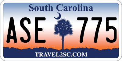 SC license plate ASE775