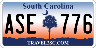 SC license plate ASE776