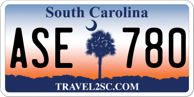SC license plate ASE780