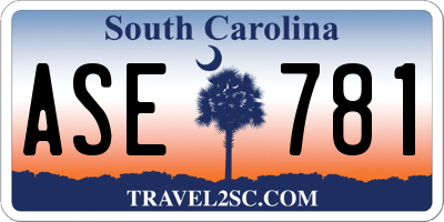 SC license plate ASE781