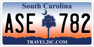 SC license plate ASE782