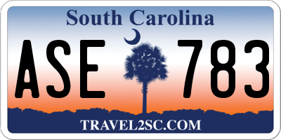 SC license plate ASE783