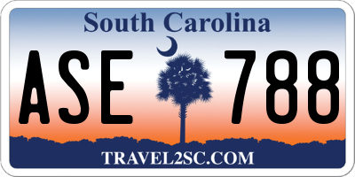 SC license plate ASE788