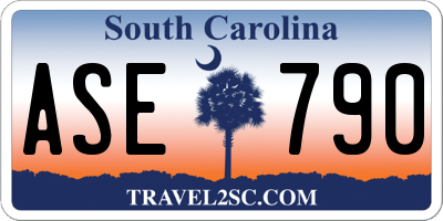 SC license plate ASE790