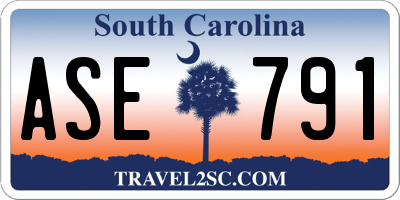 SC license plate ASE791