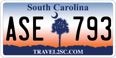 SC license plate ASE793
