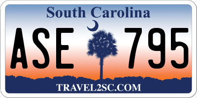 SC license plate ASE795