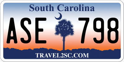 SC license plate ASE798