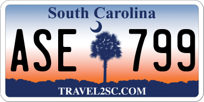 SC license plate ASE799