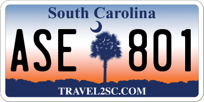 SC license plate ASE801