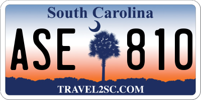 SC license plate ASE810