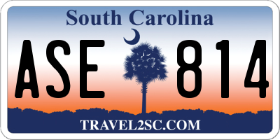 SC license plate ASE814