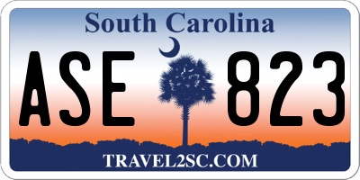 SC license plate ASE823