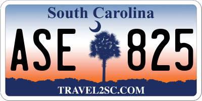 SC license plate ASE825