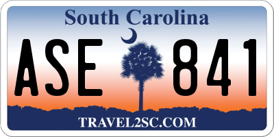 SC license plate ASE841