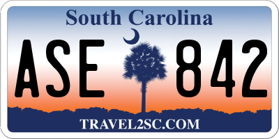 SC license plate ASE842