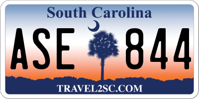 SC license plate ASE844