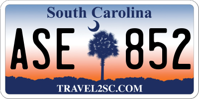SC license plate ASE852