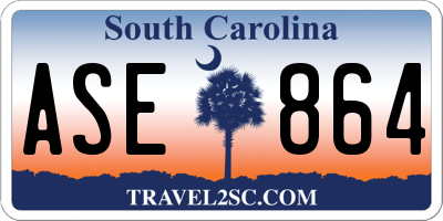 SC license plate ASE864
