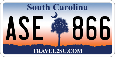 SC license plate ASE866
