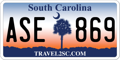 SC license plate ASE869