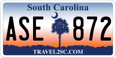 SC license plate ASE872