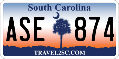 SC license plate ASE874