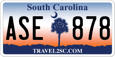 SC license plate ASE878