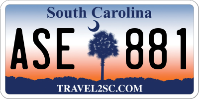 SC license plate ASE881