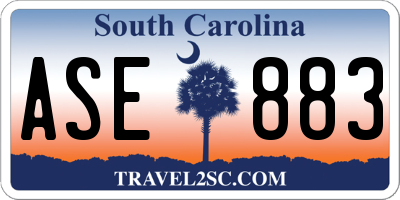 SC license plate ASE883