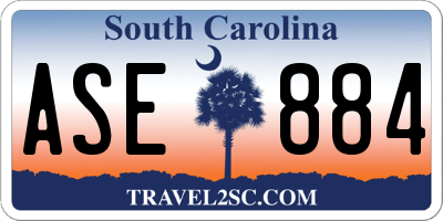 SC license plate ASE884