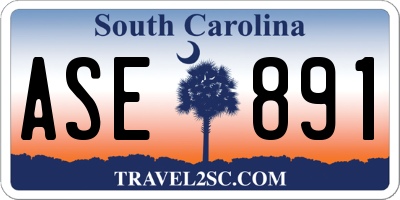SC license plate ASE891
