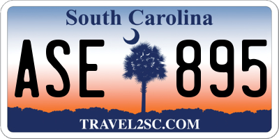 SC license plate ASE895