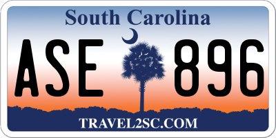 SC license plate ASE896